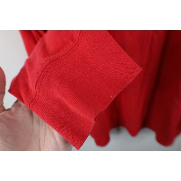 Vtg Y2K The North Face Mens 2XL Faded Spell Out Box Logo Long Sleeve T-Shirt Red - Picture 7 of 13